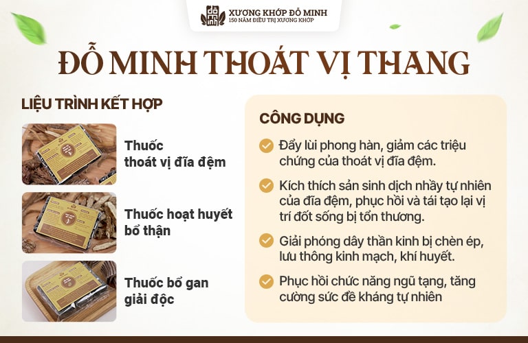 Đỗ Minh Thoát Vị Thang bài thuốc và công dụng