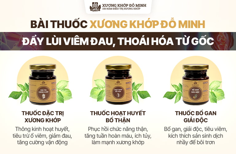 Liệu trình thuốc xương khớp Đỗ Minh 3 trong 1