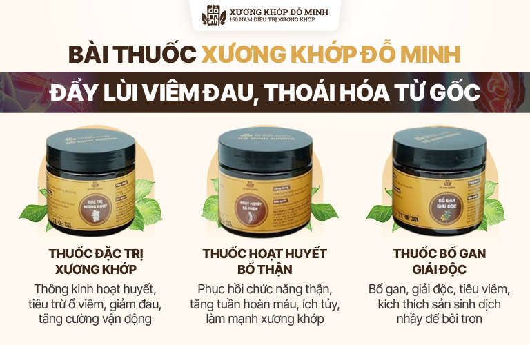 Liệu trình thuốc xương khớp Đỗ Minh 3 trong 1