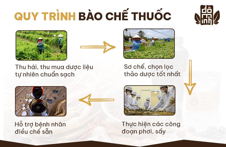 Quy trình bào chế bài thuốc Xương khớp Đỗ Minh